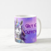 ガラスと混乱したユニコーン コーヒーマグカップ (正面右)