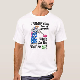 ガラスに吹くこと Tシャツ