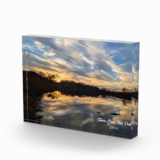 ガラスに日没 フォトブロック (右)