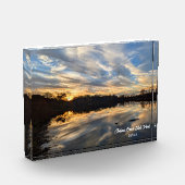 ガラスに日没 フォトブロック (左)