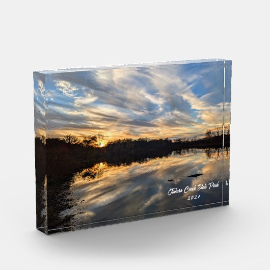 ガラスに日没 フォトブロック (左)