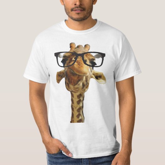 ガラスのおもしろTシャツのデザインのギフトのアイディアのgiraff Tシャツ (正面)
