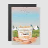 ガラスのお金旅行瓶 (正面/裏面)