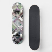 ガラスのようなシーニーモザイクパターン スケートボード (正面)