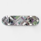 ガラスのようなシーニーモザイクパターン スケートボード (横)