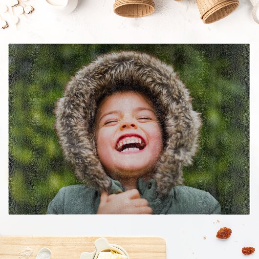 ガラスのカッティングボードあなたのフォトエッジプリント カッティングボード