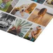 ガラスのカッティングボードあなたの10フォトコラージホワイト カッティングボード (角)