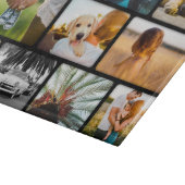 ガラスのカッティングボードあなたの10フォトコラージーブブラック カッティングボード (角)