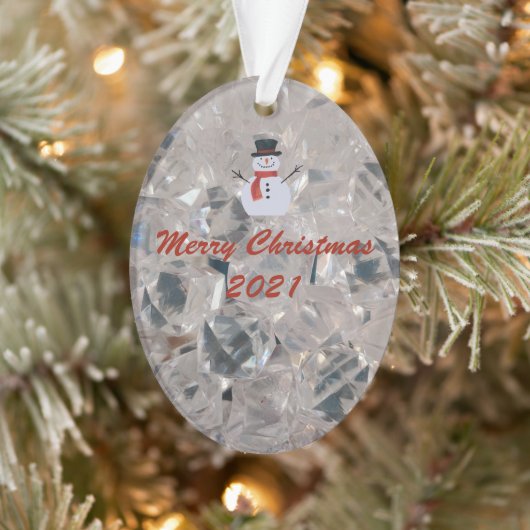 ガラスのカットパターン オーナメント (ツリー)