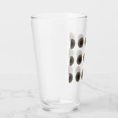 ガラスのカップバラのような万華鏡のように千変万化するパターンアート,ブラック,黄金 タンブラーグラス (右)