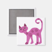 ガラスのキティ猫マグネット マグネット (正面/裏面)