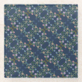 ガラスのコースターでフローラプリント ガラスコースター (正面)