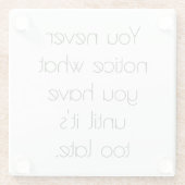 ガラスのコースターに気づかない ガラスコースター (裏面)