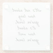 ガラスのコースターをどれだけ上手に生きてきたか ガラスコースター (裏面)