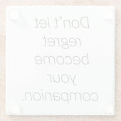 ガラスのコースターを後悔する ガラスコースター (裏面)