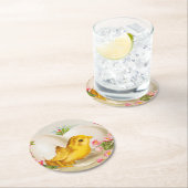 ガラスのコースター – イースターをテーマにした ラウンドペーパーコースター (インサイチュ)