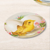 ガラスのコースター – イースターをテーマにした ラウンドペーパーコースター (アングル)