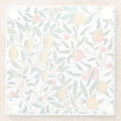 ガラスのコースター：ウィリアム・モリス：ザクロ ガラスコースター (裏面)