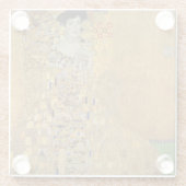 ガラスのコースター：グスタフクリムト：アデレ・ブロッホ・バウアー ガラスコースター (裏面)