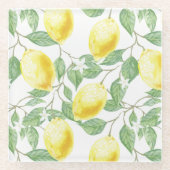 ガラスのコースター・レモン ガラスコースター (正面)