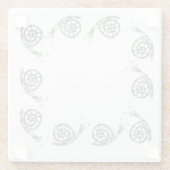 ガラスのコースター – ワイヤアートカタツムリのトレイル ガラスコースター (裏面)