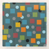 ガラスのコースター – 世紀半モダンば1.3シームレス ガラスコースター (正面)