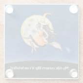 ガラスのコースター、魔女の甘い乗り ガラスコースター (裏面)