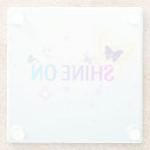 ガラスのコースター – Butterfly 感動的 Flight ガラスコースター (裏面)