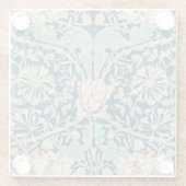 ガラスのコースター： WILLIAM MORRIS :ハニーサックル ガラスコースター (裏面)