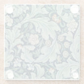 ガラスのコースター： WILLIAM MORRIS :フローラ ガラスコースター (裏面)