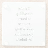 ガラスのコースタ学ーに喜んで ガラスコースター (裏面)