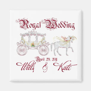 ガラスのコーチ王室のが結婚の マグネット