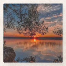 ガラスのサンセットコースター