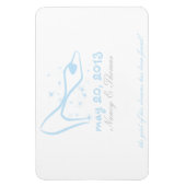 ガラスのスリッパ日付を保存 マグネット (縦)