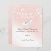 ガラスのスリッパ結婚式の受付情報 セーブザデート (正面/裏面)