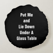 ガラスのテー買ブルおもしろいの第1の理由 ラウンドクッション (裏面)