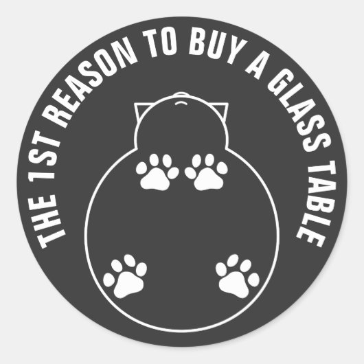 ガラスのテー買ブルの第1の理由 ラウンドシール (正面)