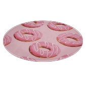 ガラスのドーナツのシームレスな背景 カッティングボード (角)