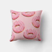 ガラスのドーナツのシームレスな背景 クッション (裏面)