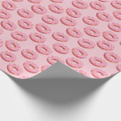 ガラスのドーナツのシームレスな背景 ラッピングペーパー (角)