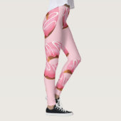 ガラスのドーナツのシームレスな背景 レギンス (右)