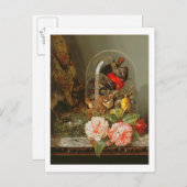 ガラスのドームにハミングする鳥と静かな生活 ポストカード (正面/裏面)