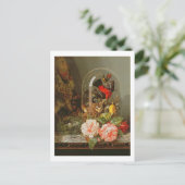 ガラスのドームにハミングする鳥と静かな生活 ポストカード (スタンド正面)