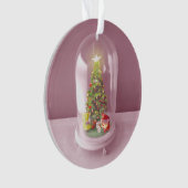 ガラスのドームに入ったクリスマスツリー オーナメント (正面)