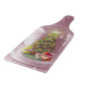 ガラスのドームに入ったクリスマスツリー カッティングボード (角)