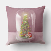 ガラスのドームに入ったクリスマスツリー クッション (裏面)