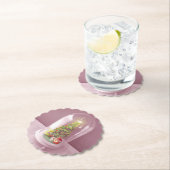 ガラスのドームに入ったクリスマスツリー ペーパーコースター (インサイチュ)