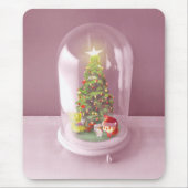 ガラスのドームに入ったクリスマスツリー マウスパッド (正面)