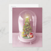 ガラスのドームに入ったクリスマスツリー 案内ポストカード (正面/裏面)