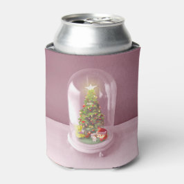 ガラスのドームに入ったクリスマスツリー 缶クーラー